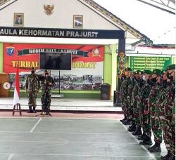 Situasi Pandemic, Kodim 1015/Sampit Laksanakan Acara Korp Raport Dengan Sederhana Tapi Bermakna