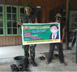 Koramil 1013-05/Lampeong Protkes Covid-19