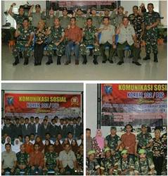 KOREM 102/PJG GELAR KOMSOS BERSAMA DENGAN PPM,FKPPI DAN KOMPONEN MASYARAKAT DI KAB. PULANG PISAU