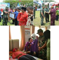 KODIM 1015/SPT, GELAR BAKSOS TNI MANUNGGAL KB KES  DAN CANANGKAN KAMPUNG KB