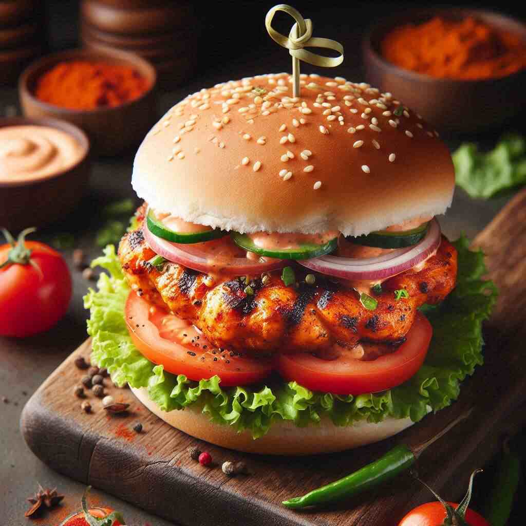 Chicken Tikka Burger