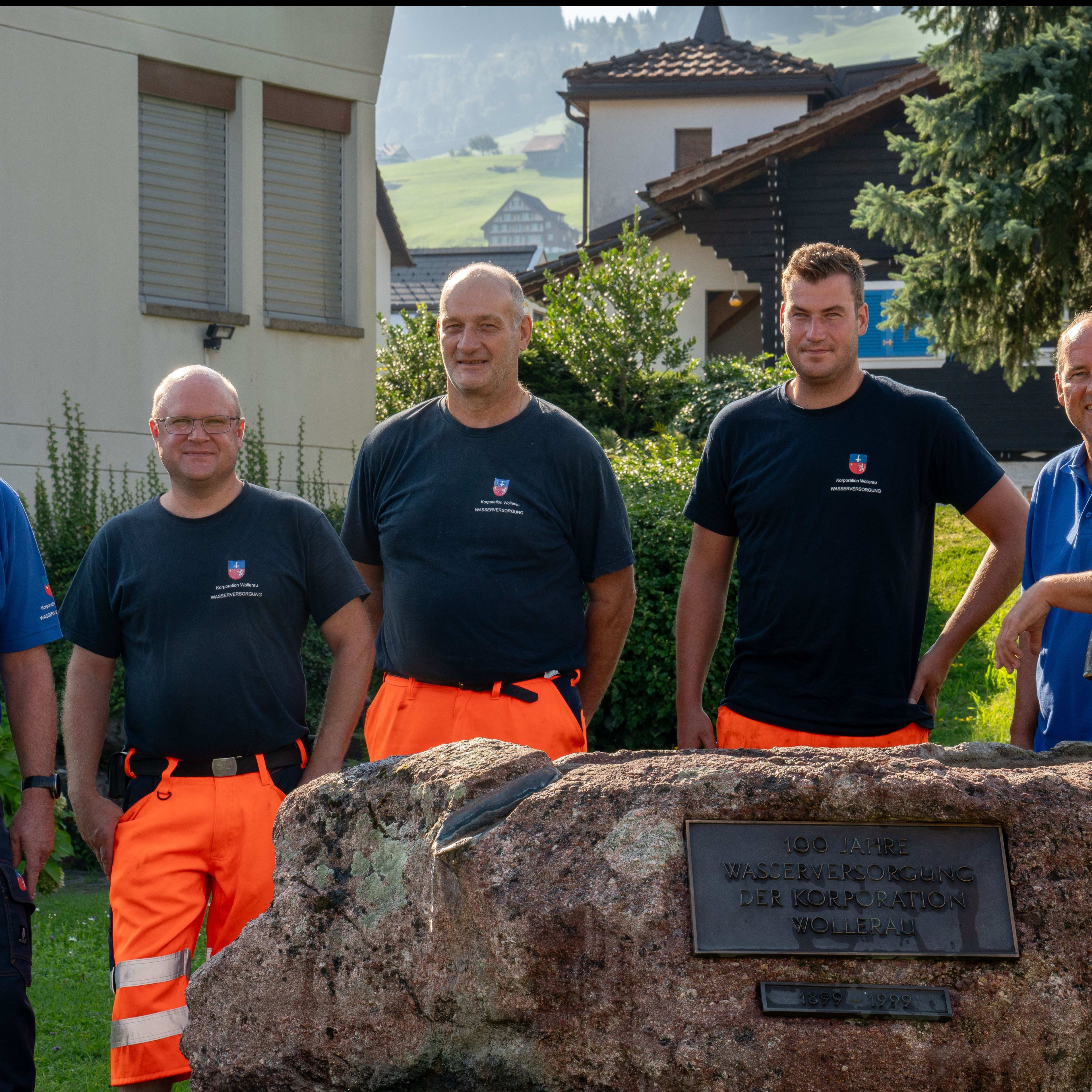 Teamfoto des Wasserversorgung-Teams der Korporation Wollerau