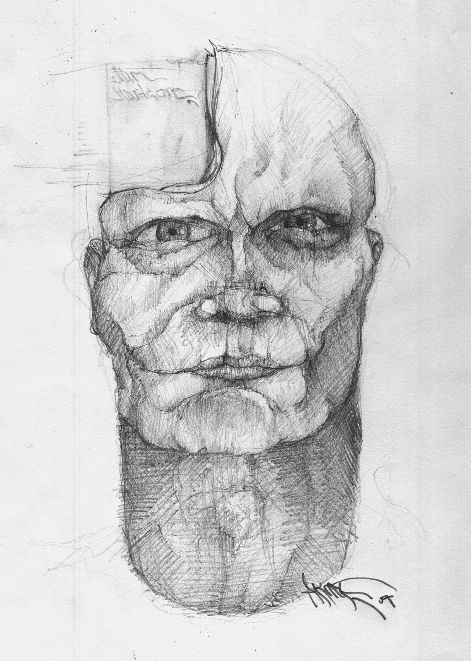 Hardcore Man Portait Sketch by Artist Kostas Gogas Hardcore Man Portait Sketch by Artist Kostas Gogas