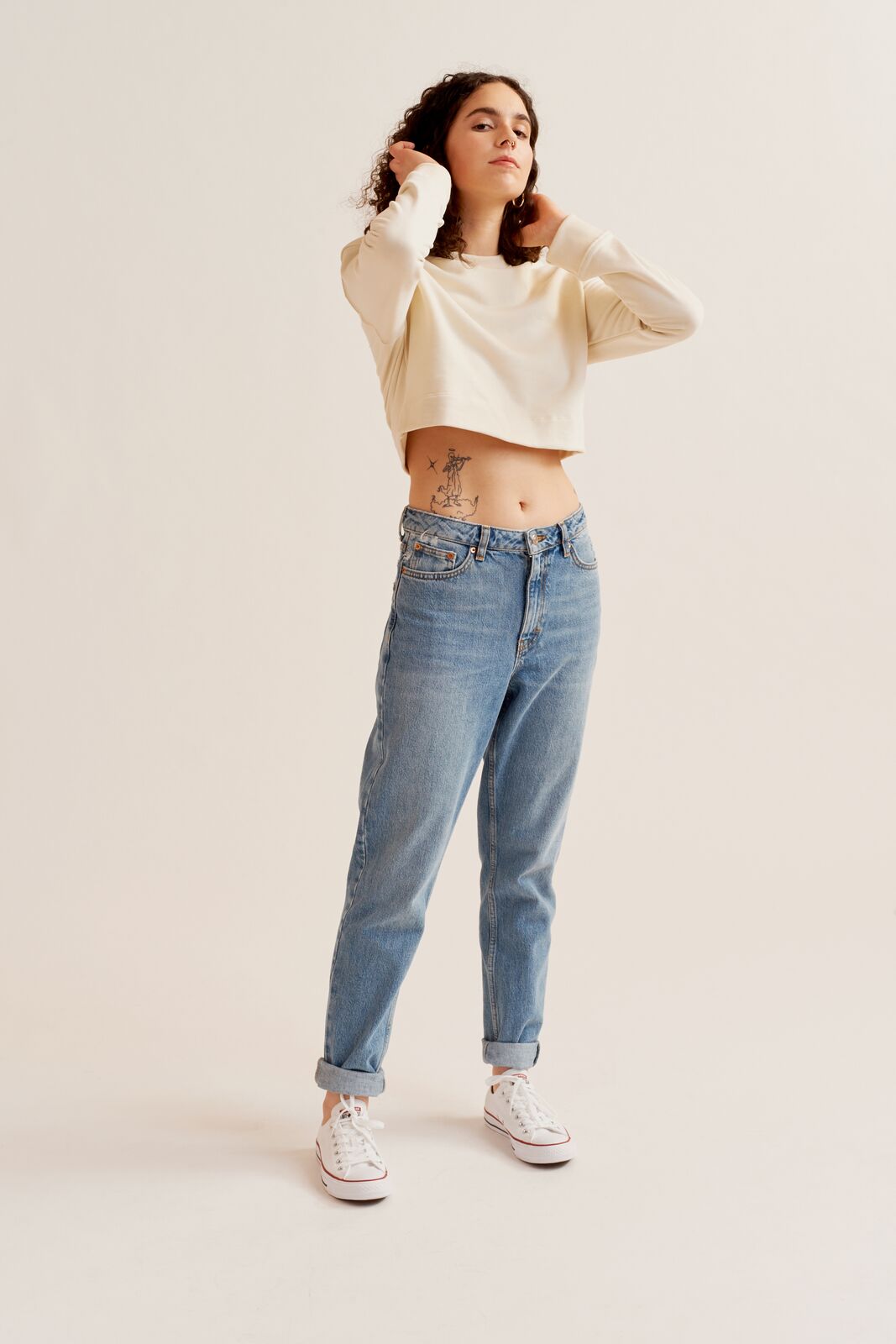 kotn cropped sweatshirt