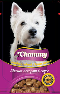Chammy консервы для собак 85 гр мясное ассорти в соусе