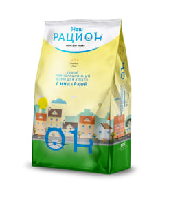 Сухой корм для взрослых кошек Наш Рацион со вкусом индейки, 0.4 кг