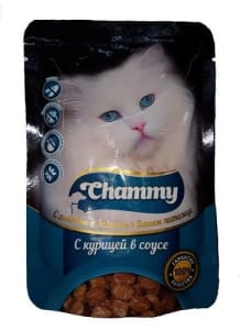 Chammy консерва для кошек 85 гр курица в соусе
