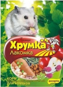 Корм для хомяков Хрумка Премиум Фрукты, овощи, орехи