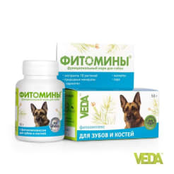 Фитомины с фитокомплексом для зубов и костей для собак