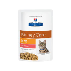 Влажный диетический корм для кошек Hill's Prescription Diet k/d Kidney Care при хронической болезни почек, с лососем 0.085кг