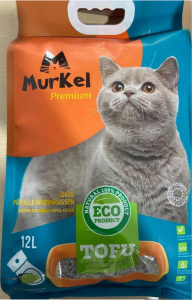 Murkel гигиенический наполнитель для кошачьего туалета, тофу с ароматом зеленного чая, 12л