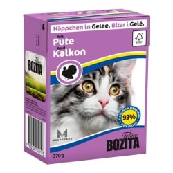 Bozita консерва для кошек со вкусом рубленой индейки, 0.37кг