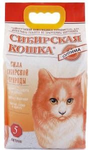 Наполнитель Сибирская Кошка Оптима комкующийся, 5л