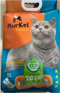 Murkel гигиенический наполнитель для кошачьего туалета, тофу с ароматом молока, 12л