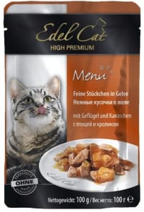 Консерва Эдель Кэт для кошек птица кролик в желе, 0.1кг