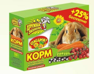 Корм для кроликов и шиншил Хрумка Основной рацион