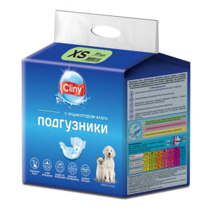 Подгузники Cliny XS для домашних животных размером 2-4кг