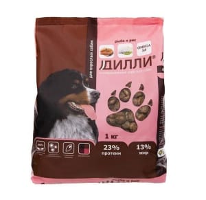 Дилли для собак рыба с рисом, 1кг