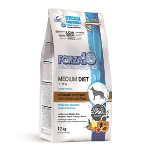 Forza10 Med Diet Low Grain Cav pis Диетический корм для взрослых собак средних пород из конины, 1,5кг