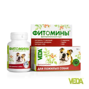 Фитомины с фитокомплексом для пожилых собак, 50 г