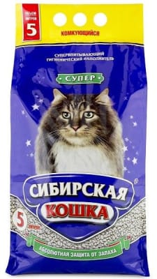 Наполнитель Сибирская Кошка Супер комкующийся, 5л