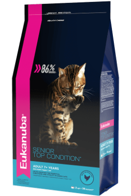 Сухой корм Eukanuba для взрослых кошек старше 7 лет, 0.4кг