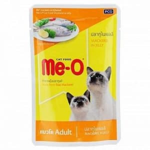 Ме-О пауч для кошек со вкусом скумбрии в желе, 0.08кг