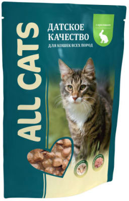All Cats пауч для кошек со вкусом кролика, 0.085кг