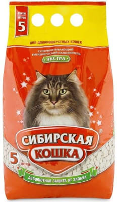 Наполнитель для длинношерстных кошек Сибирская Кошка Экстра впитывающий, 5л