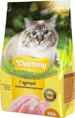 Chammy сухой для кошек 350 гр курица