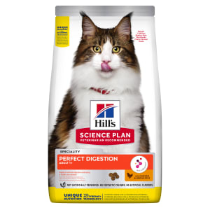 Сухой корм Hill's  для кошек для поддержания здоровья пищеварения и питания микробиома, с курицей и коричневым рисом, 1.5кг