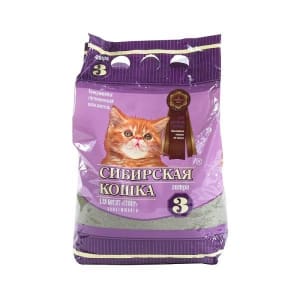 Наполнитель для котят Сибирская Кошка Супер, комкующийся, 3л