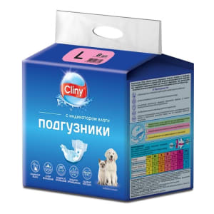 Подгузники для домашних животных Cliny 8-16кг L