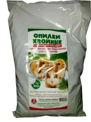 Наполнитель для грызунов, опилки хвойные в стружке