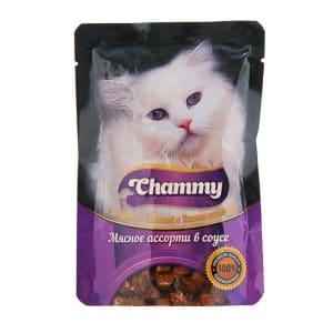 Chammy консерва для кошек 85 гр мясное ассорти в соусе