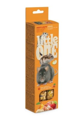 Лакомство для грызунов Little One палочки с фруктами и орехами, 0.15кг