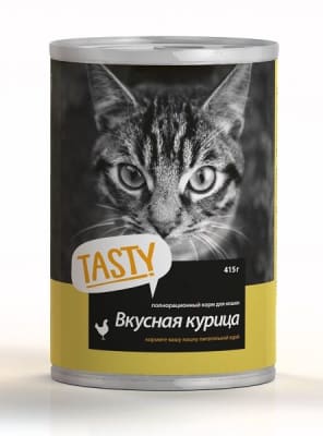 Tasty консерва для кошек со вкусом rурицы в соусе, 0.415кг
