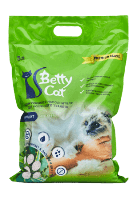 Гигиенический наполнитель Betty Cat бентонит с алоэ верой, 4кг