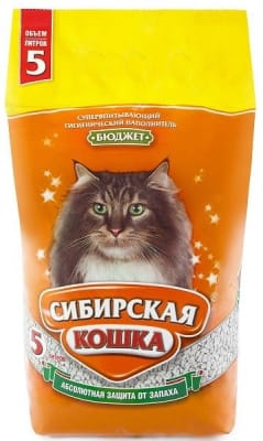 Наполнитель сибирская кошка бюджет, 5л/2.2кг