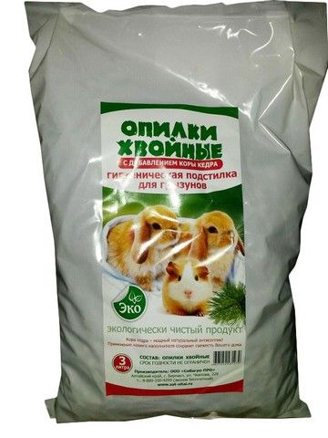 Наполнитель для грызунов, опилки хвойные в стружке