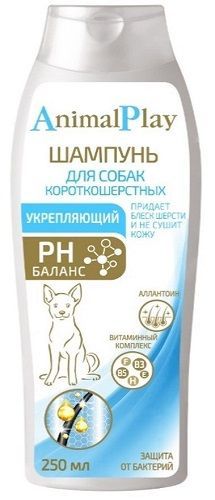 Шампунь Энимал Плэй для короткошерстных собак укрепляющий, 0.250л