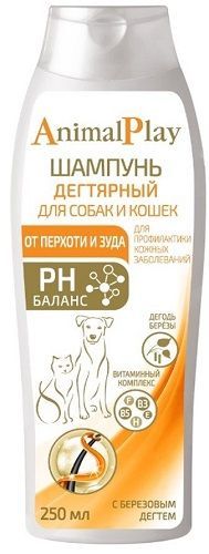 Шампунь Энимал Плэй для кошек и собак дегтярный, 0.250л