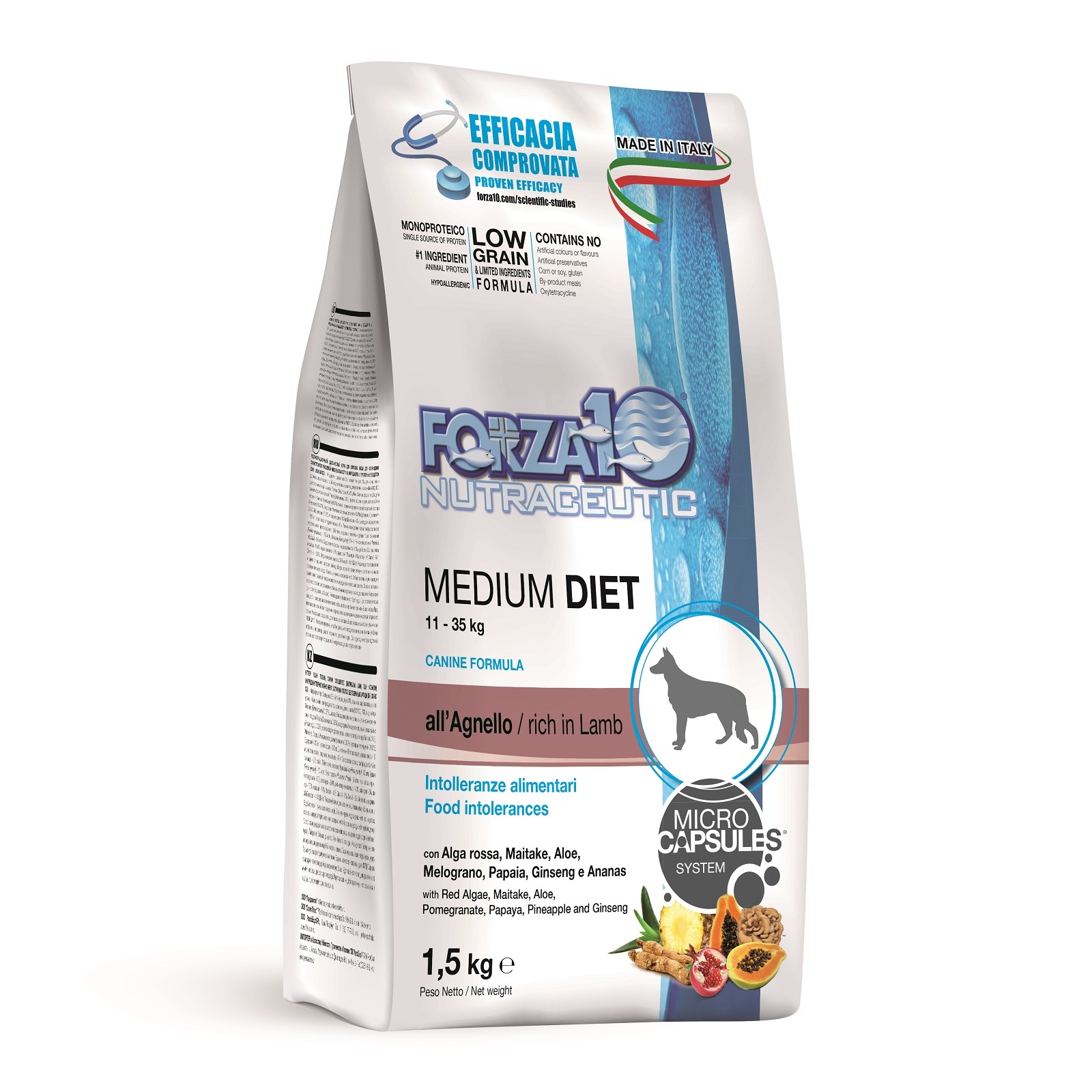 Сухой корм Forza 10 Medium Diet Agnello для взрослых собак с ягненком, 1.5кг