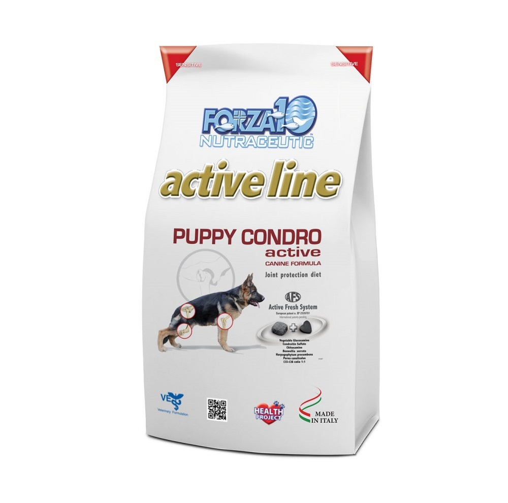 Сухой корм FORZA10 PUPPY CONDRO ACTIVE для щенков всех пород при заболеваниях опорно-двигательного аппарата, 10кг
