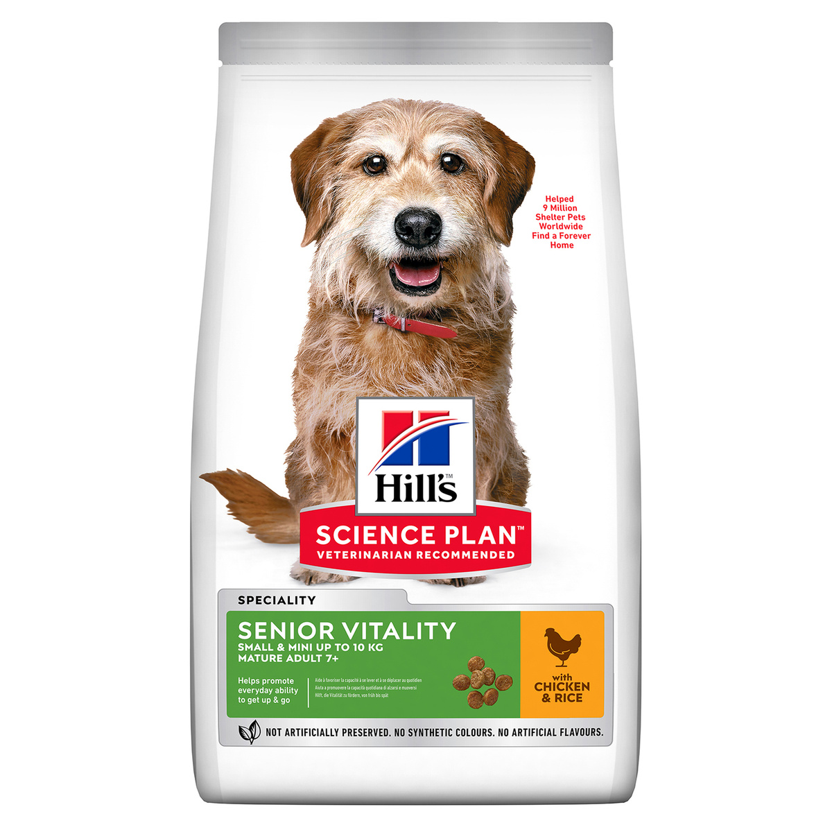 Сухой корм Hill's Science Plan Senior Vitality для пожилых собак мелких пород старше 7 лет, с курицей и рисом, 0,25кг