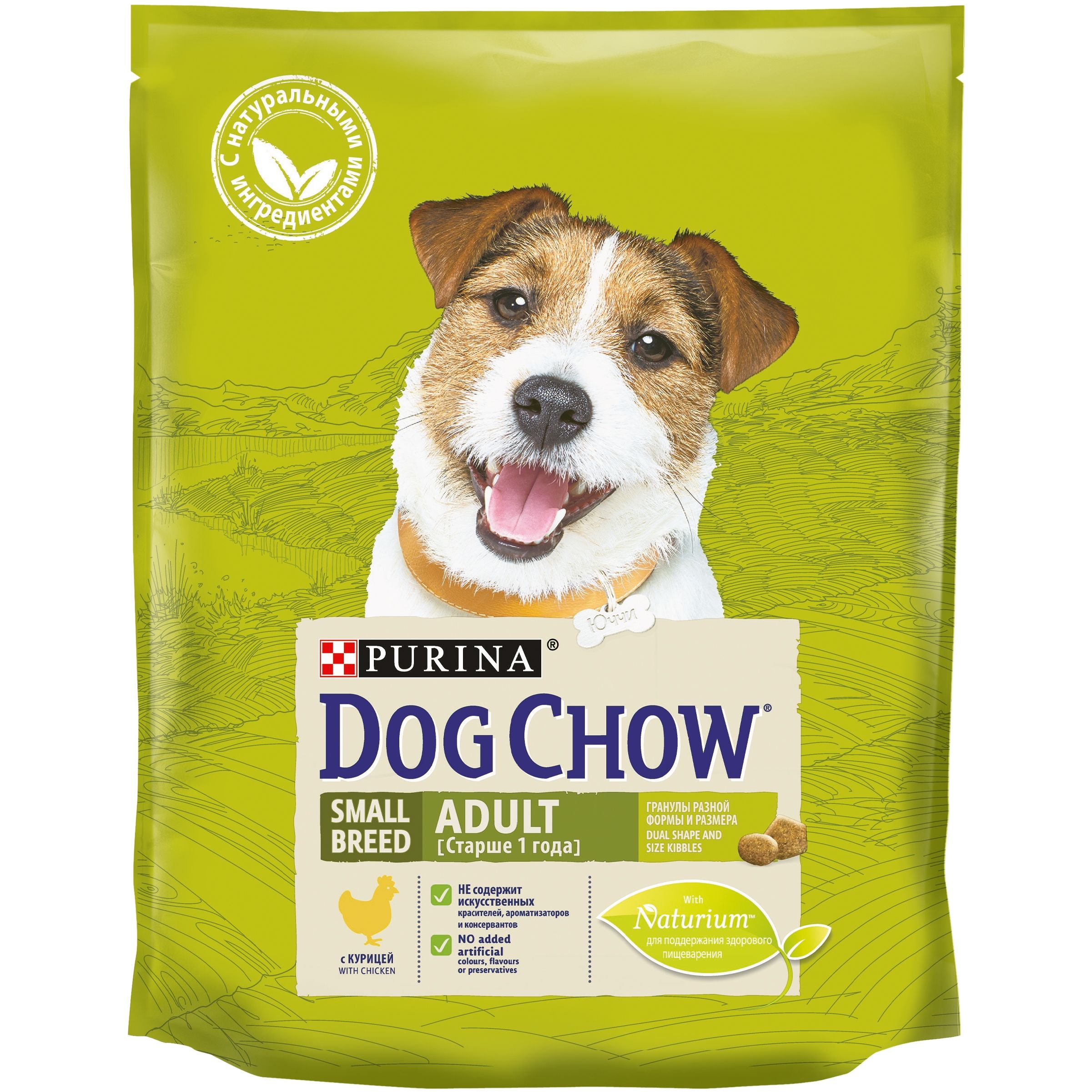 Сухой корм Purina Dog Chow для взрослых собак мелких пород, курица, 0.8кг