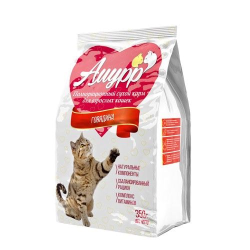 Амурр для кошек сухой 350 гр говядина
