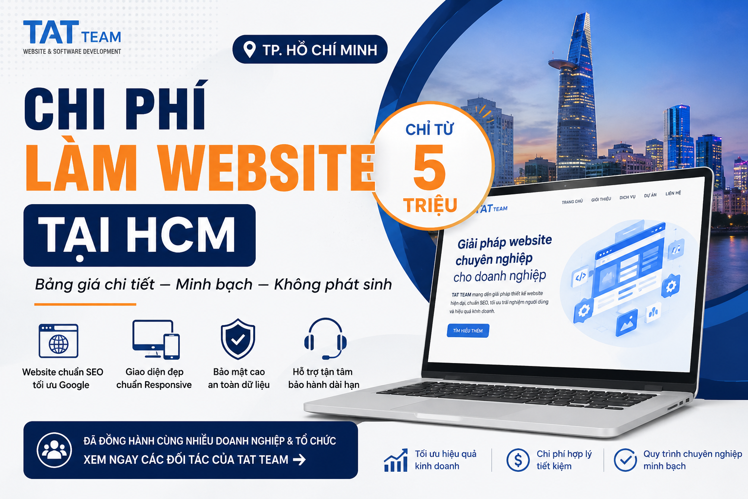 Chi Phí Làm Website HCM Bao Nhiêu? Bảng Giá 2026 Chi Tiết