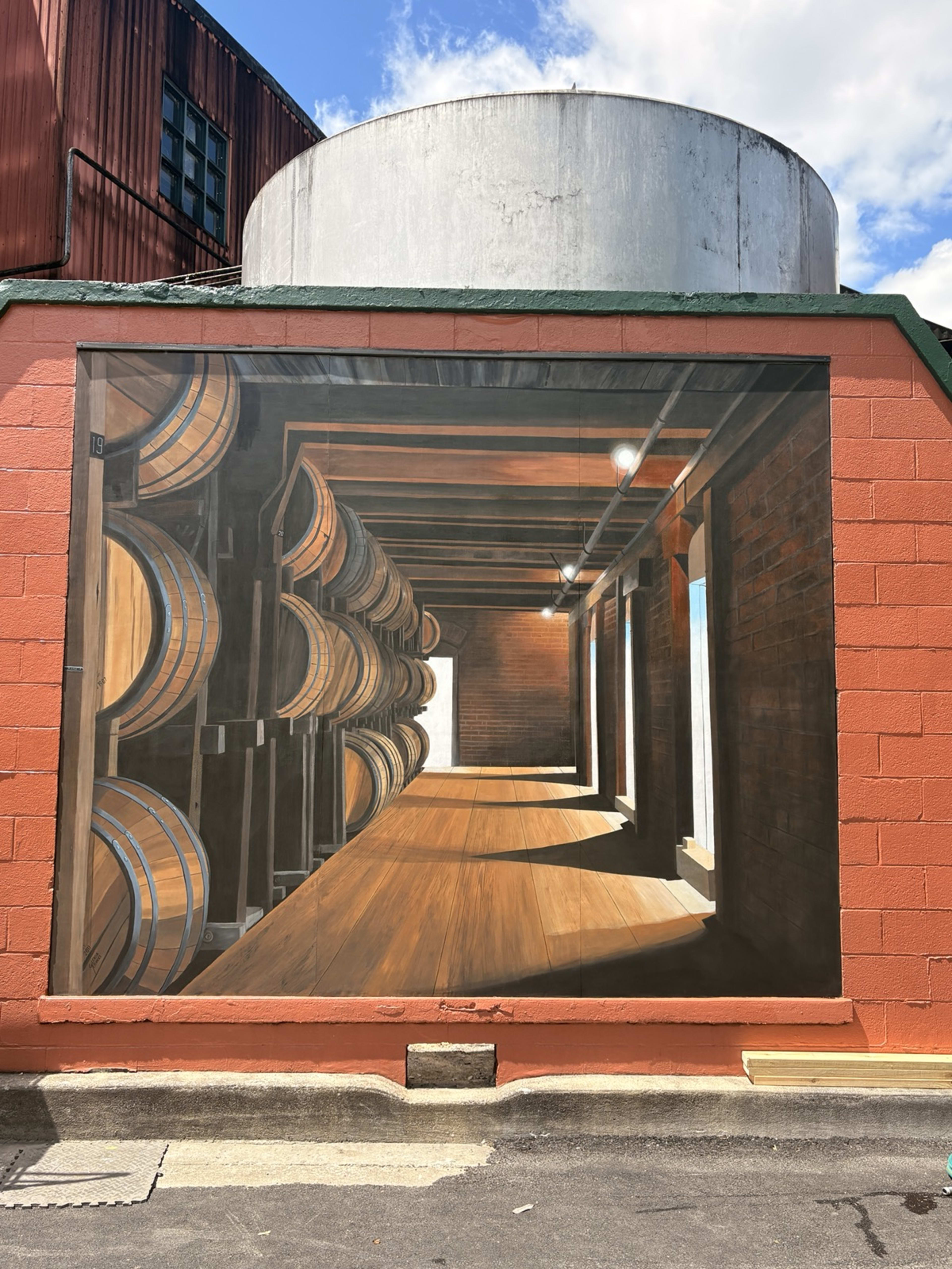 Drop "Trompe l'Oeil" mural photo