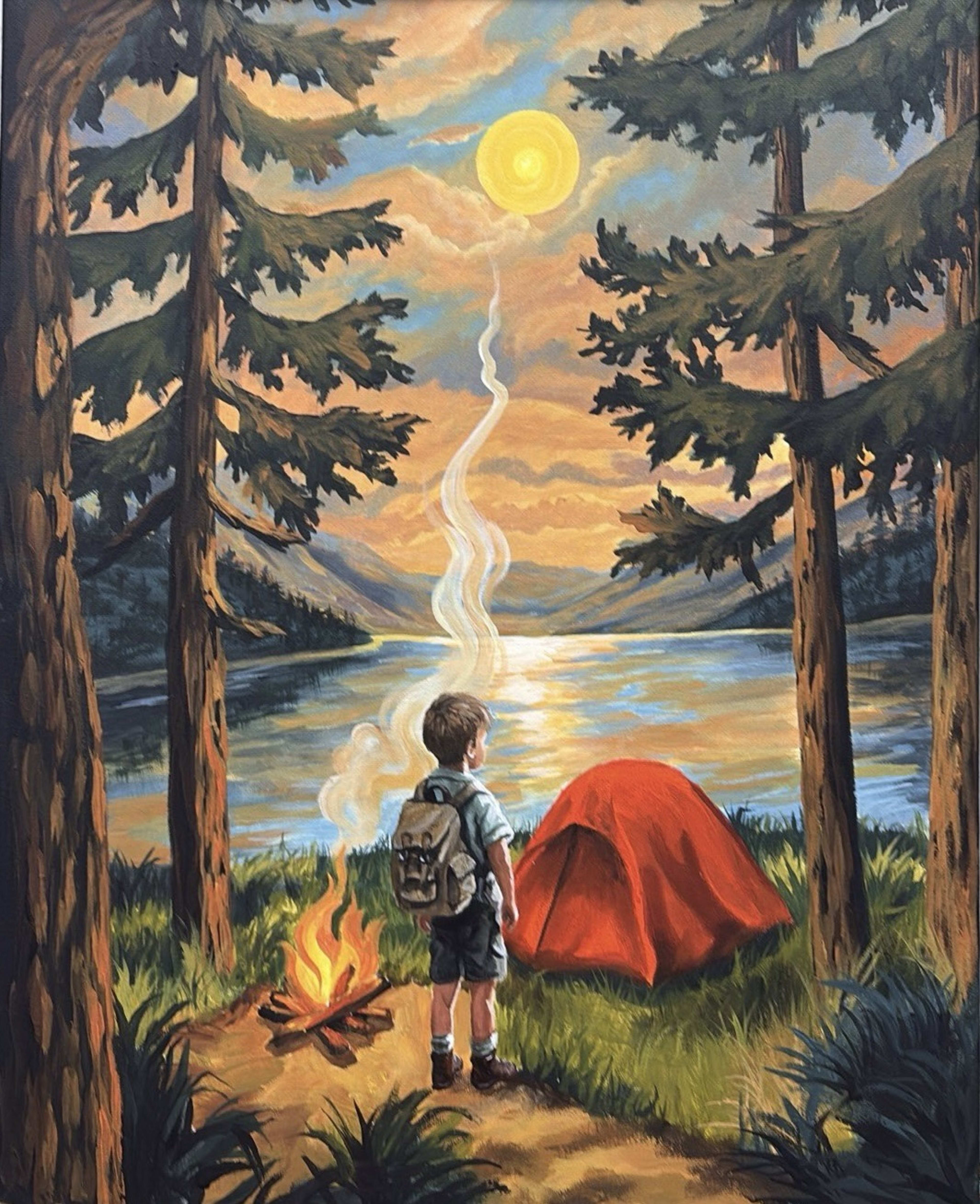 Little Boy Camping